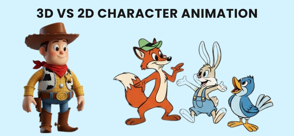 3D Character Animation vs 2D Cartoon Animation