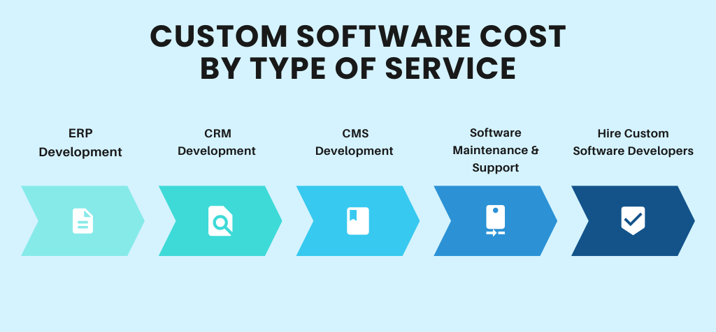 Custom Software Cost by Type of Service